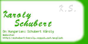 karoly schubert business card