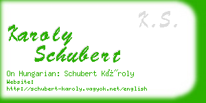 karoly schubert business card